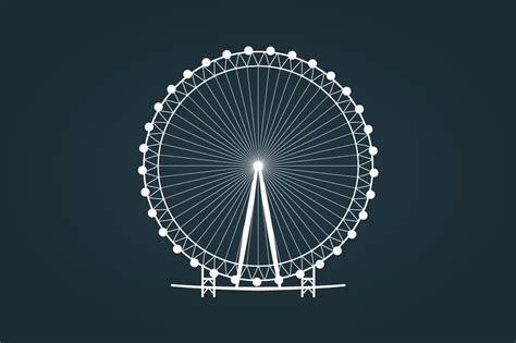 Ferris Wheel Silhouette. Graphic by Design by Gleb · Creative Fabrica