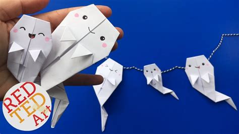 Origami Ghost DIY - Easy Paper Ghost Garland - Love this Easy Paper ...