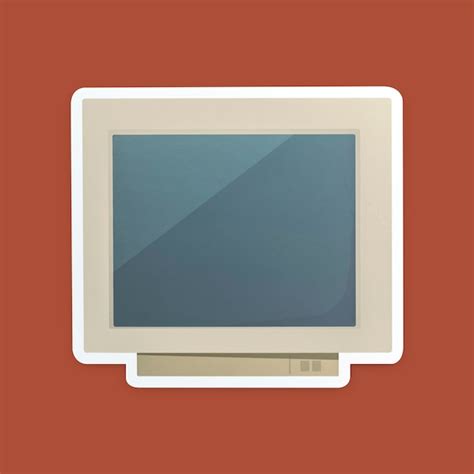 Free Photo | Retro computer icon isolated