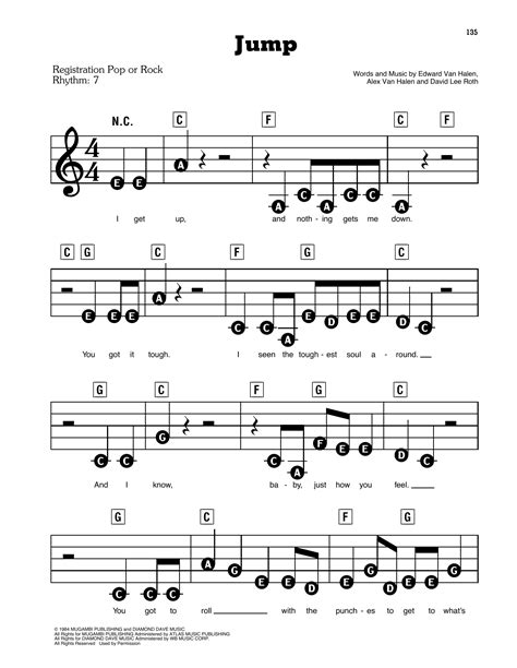 Jump Van Halen Piano Sheet Music