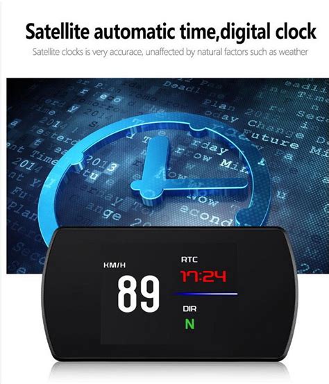 SATELLITE GPS KM SPEED WARNING SYSTEM RPM CAR HUD HEAD UP DISPLAY ...