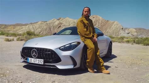 See Lewis Hamilton kick up dust driving the 2024 Mercedes-AMG GT Coupe