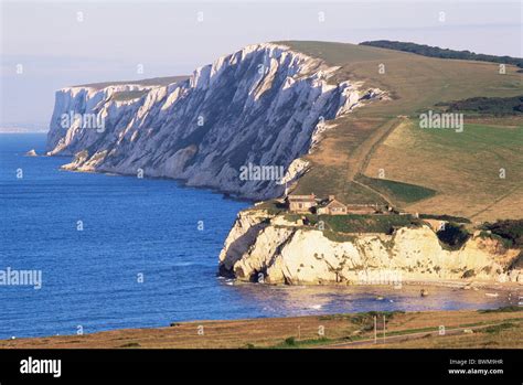 UK England Europe Isle of Wight Hampshire Tennyson Downs Geology Cliff ...