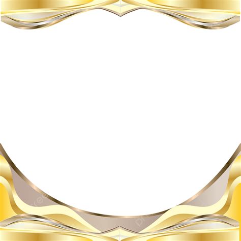 Vector Design Border And Golden Wave Pattern Elegant For Transparent Text Or Backgrounds, Vector ...