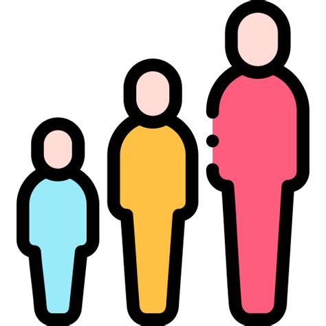 Icono de Grupo de edad Detailed Rounded Lineal color