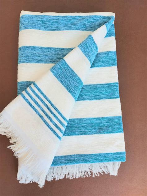 Blue Striped Beach Towel Extra Large 100cm X 160cm Super - Etsy