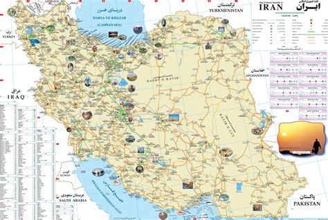 Maps Update #22311667: Iran Tourist Attractions Map – Travel map of ...