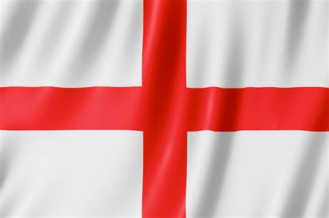 Premium Photo | Flag of england - st george's cross. 3d illustration of ...