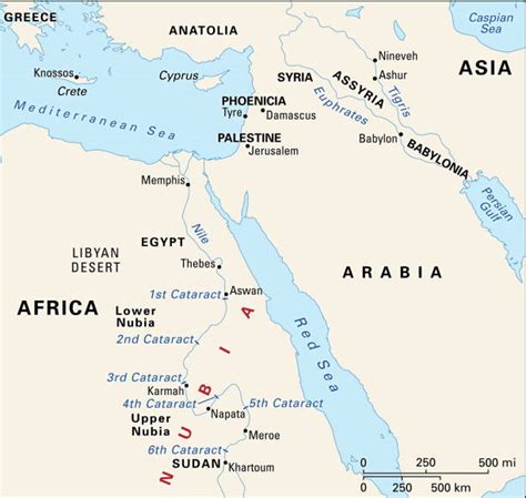 Map of Ancient Egypt and Nubia in the New Kingdom. Pictures | Getty Images