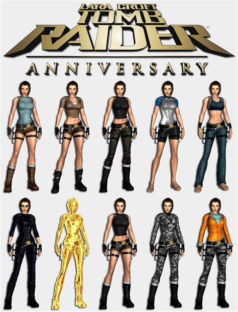 Lara Croft Anniversary Outfits | Tomb Raider Anniversary - Lara's ...