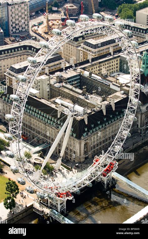 Aerial view of London Eye Stock Photo - Alamy