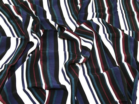 Stripe Print Woven Viscose Dress Fabric Multicoloured | Fabric | Dress Fabrics | Minerva Crafts ...