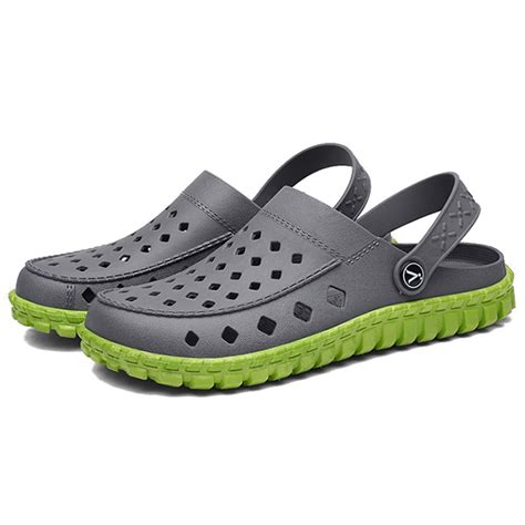 Men Breathable Waterproof Hollow Outs Beach Sandals Rainy Days Shoes ...