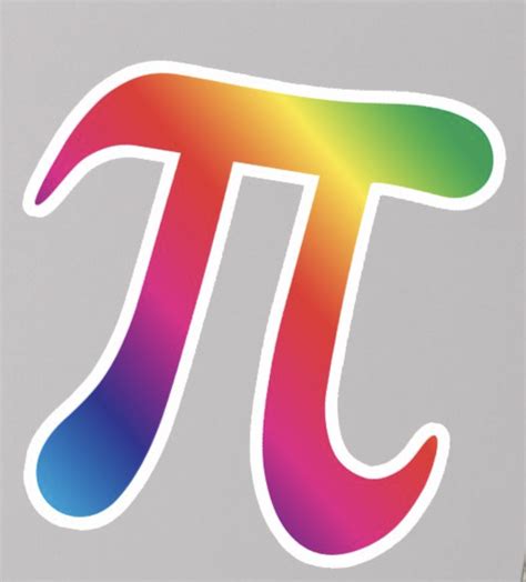 Rainbow colored pi symbol sticker | Zazzle.com | Disney sticker, Rainbow colors, Pi symbol