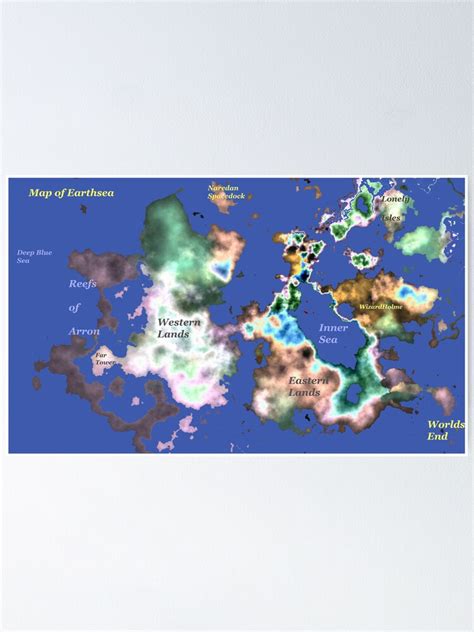 "Map of Earthsea" Poster for Sale by AlienVisitor | Redbubble