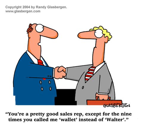 Funny Sales Cartoon - Sales Call - remembering names ...