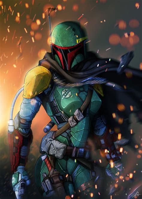 Female Boba Fett Rendition, Brady Goldsmith on ArtStation at https ...