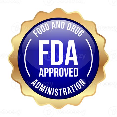 glossy fda approved label, stamp, badge, seal, sticker, tag, vector, food and drug ...