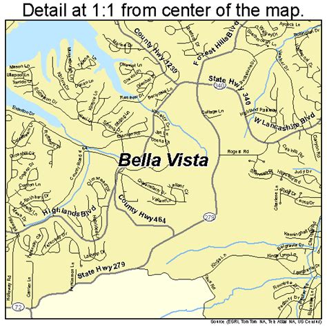 Bella Vista Arkansas Street Map 0504840