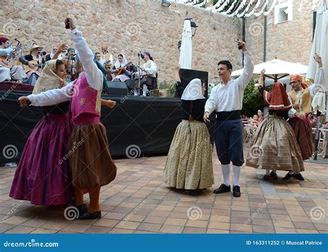 Jota Mallorquinan Dancers in Balearic Islands. Editorial Photography ...