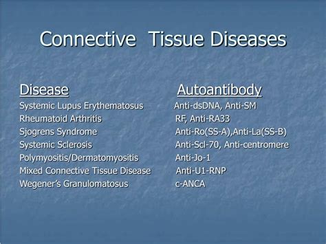 PPT - Connective Tissue Diseases PowerPoint Presentation, free download - ID:71174