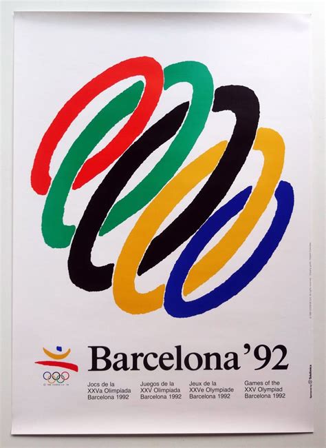 Vintage Poster Barcelona 1992, Summer Games, Abstract Art, Sports Wall ...