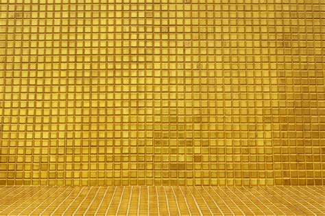 Wall and floors with gold tiles 29730038 Stock Photo at Vecteezy