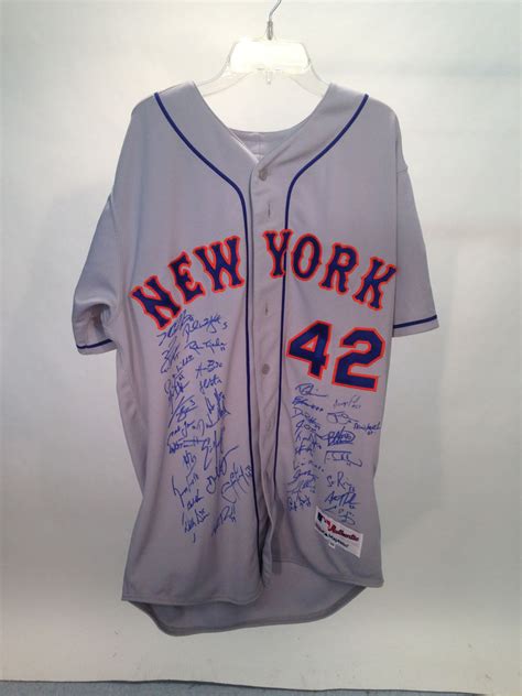 2014 Jackie Robinson Day Jersey - New York Mets Team Signed Jersey ...