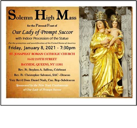 The Society of St. Hugh of Cluny » Post Topic » Mass for the Patronal Feast of Our Lady of ...