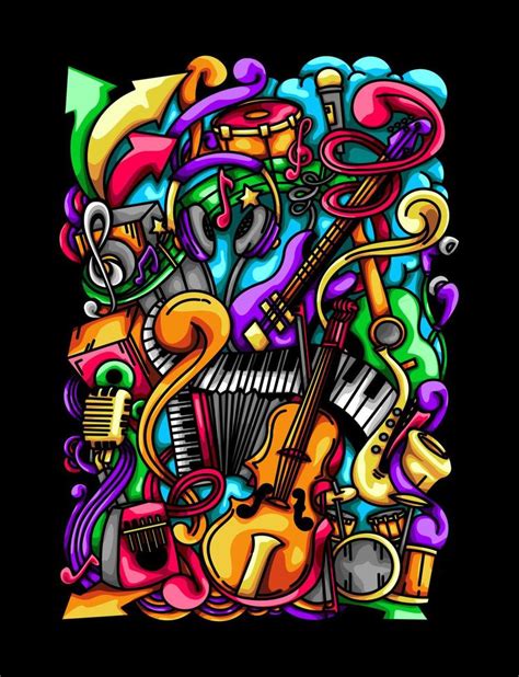 MUSIC DOODLE ILLUSTRATION 11532347 Vector Art at Vecteezy