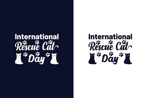 International rescue cat day. Typography cat t-shirt design template 20262734 Vector Art at Vecteezy