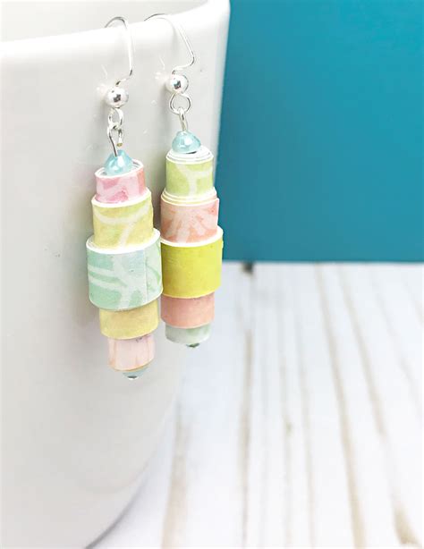 Make Rainbow Paper Bead Earrings - 100 Directions