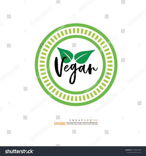 Vegan Logo On White Backgroundvegan Design Stock Vector (Royalty Free ...