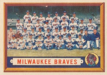 1957 Topps Milwaukee Braves #114 Baseball - VCP Price Guide