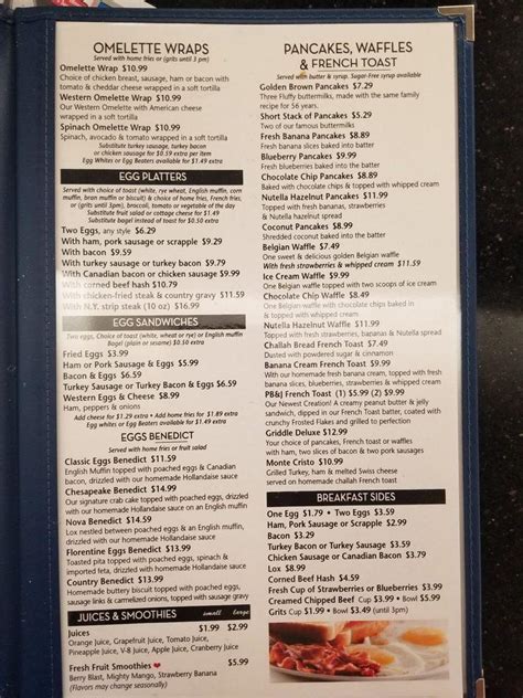 Menu at Double T Diner pub & bar, Annapolis