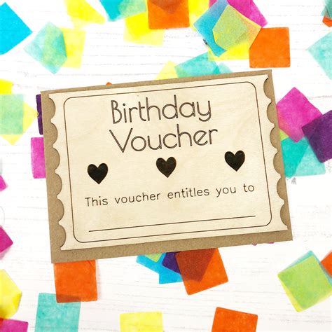 Alternatives to Cards | Gift certificate template, Birthday gifts for ...