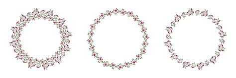 Isolated Floral Wreaths And Branches With Magenta Flowers On White Vector, Branch Plant Part ...