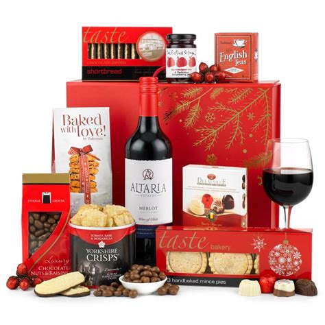 The Rejoice Red Wine Christmas Hamper | Funky Hampers