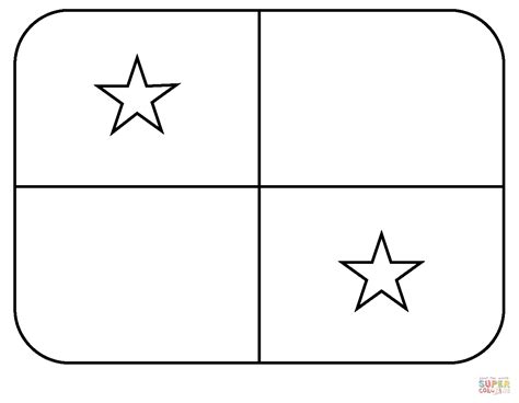 Panama Flag Coloring Pages