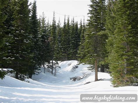 Gully Skiing at Teton Pass Ski Area in Montana