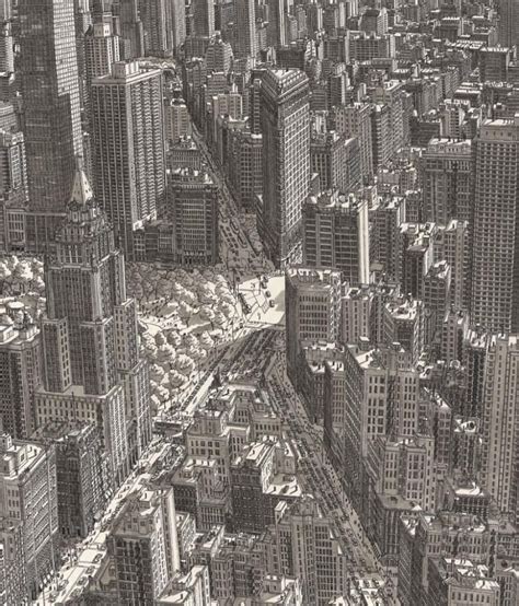 Manhattan by Stephen Wiltshire | Cityscape drawing, City drawing, City