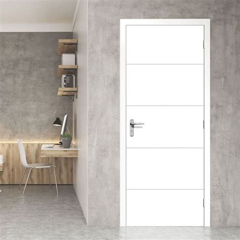 Santandor Horizontal 4 Line Smooth Door - White Primed | Doors interior, Internal doors ...