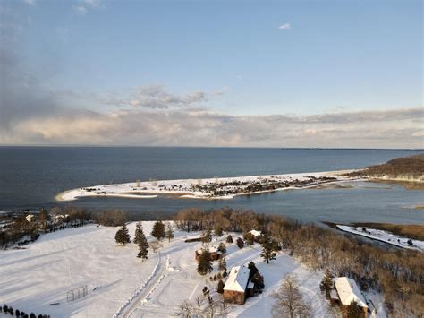 Nissequogue river flowing into the Long Island sound (OC) drone Magic ...