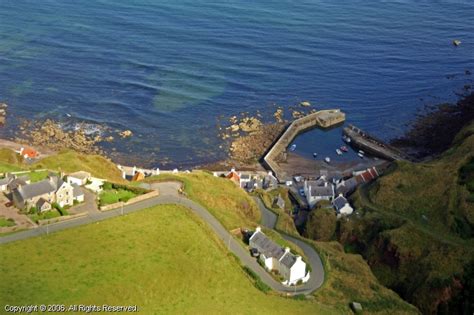 Pennan Harbour in Aberdeenshire, Scotland, United Kingdom