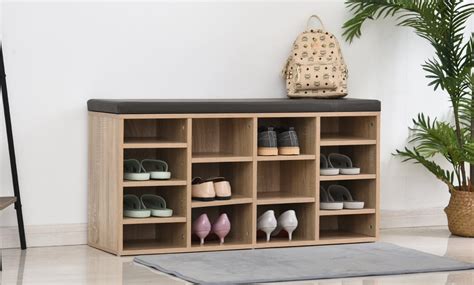 Up To 13% Off HomCom Shoe Storage Bench | Groupon