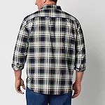 St. John's Bay Performance Oxford Big and Tall Mens Classic Fit Long Sleeve Plaid Button-Down ...