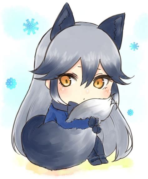 Silver fox tail : touchfluffytail | Anime chibi, Cute drawings, Anime wolf