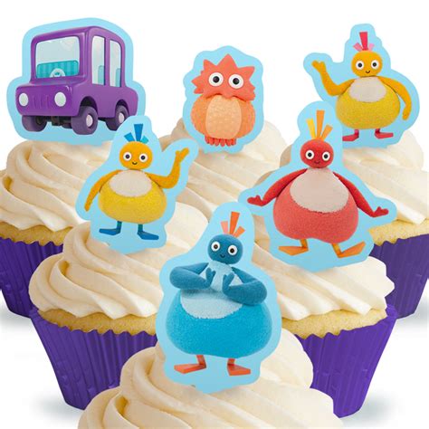 Cake Toppers 30x Twirlywoos Edible Cupcake Toppers 35mm Collection of ...