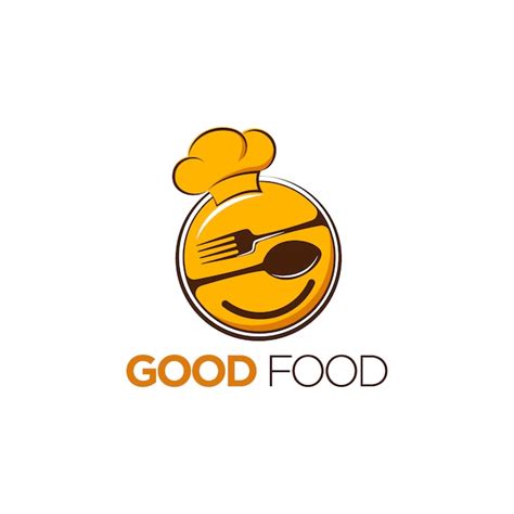 Good food logo design | Premium Vector