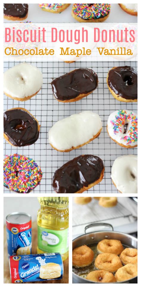 Biscuit Dough Donuts: Chocolate, Maple, Vanilla (Video) - Gluesticks Blog